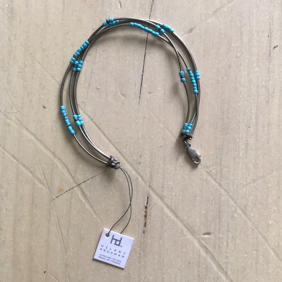 Sterling Silver and Turquoise Bracelet - Picture 2 of 3